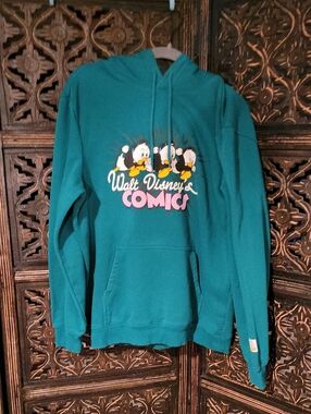 H & M Disney Comics Teal Hoodie Sweatshirt - Men